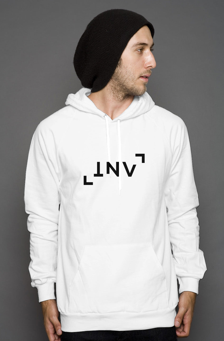 INV White Pullover Hoodie