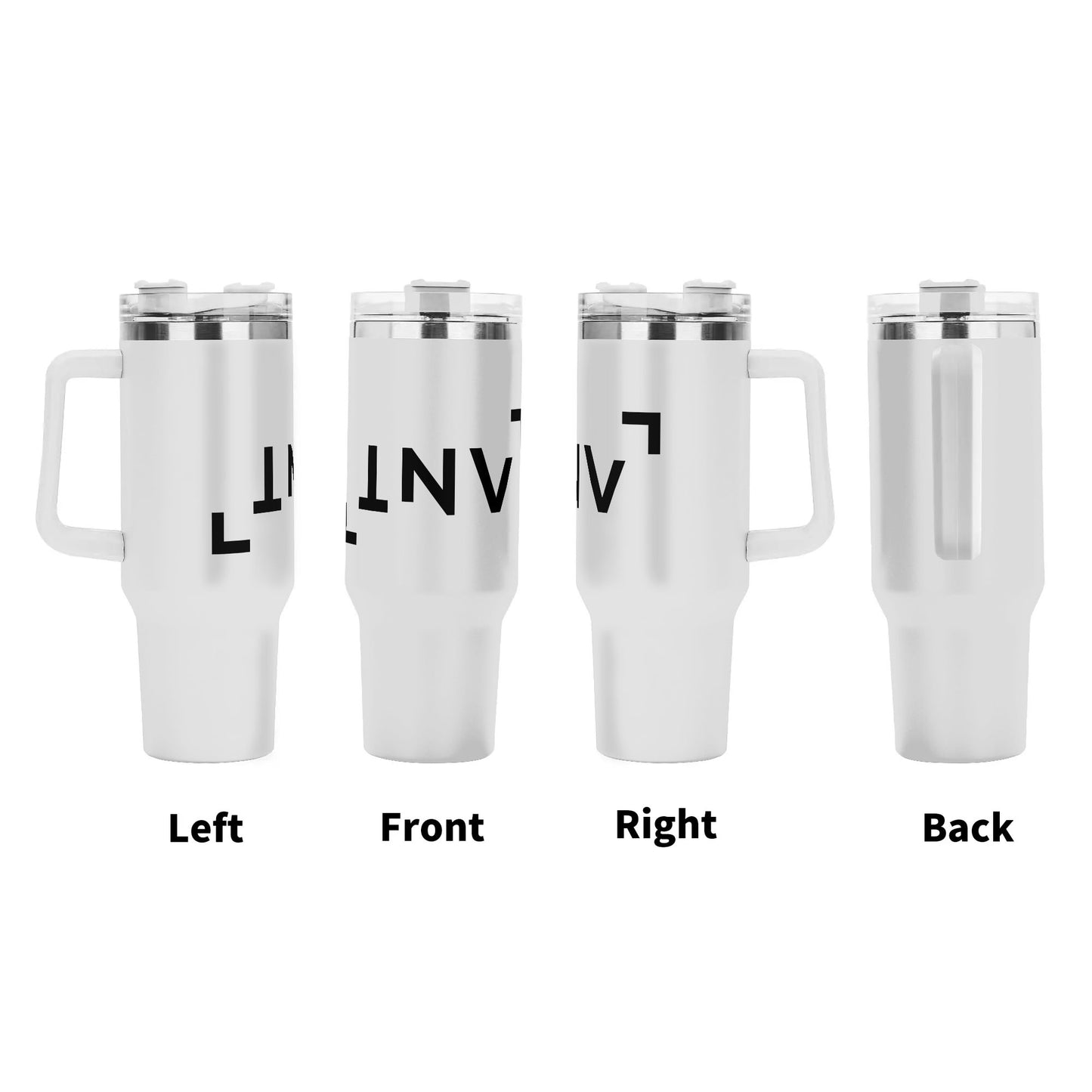 INV 40oz Stainless Steel Tumbler With Handle and Straw