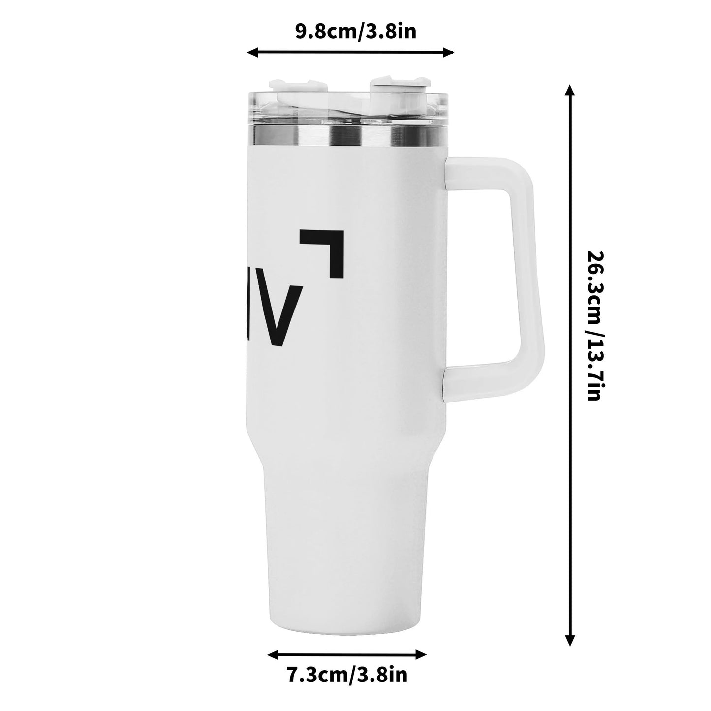 INV 40oz Stainless Steel Tumbler With Handle and Straw